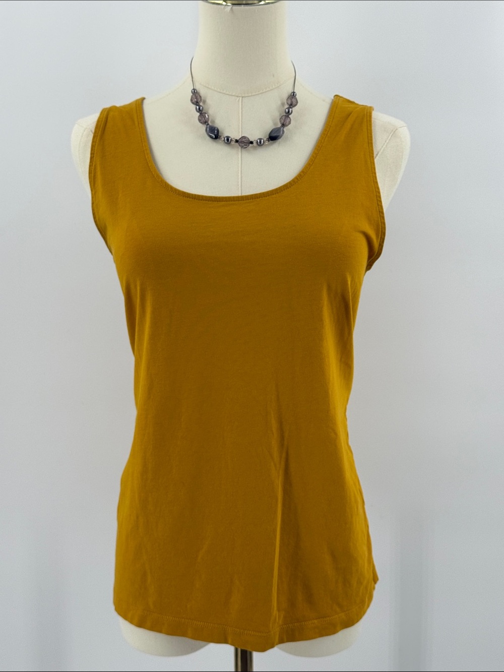 Ann Taylor Mustard Scoop Neck Tank Top